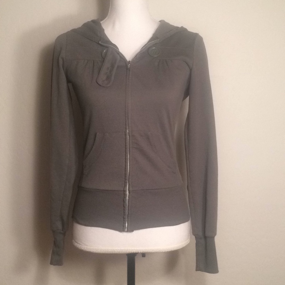 Olive green jacket with buttons